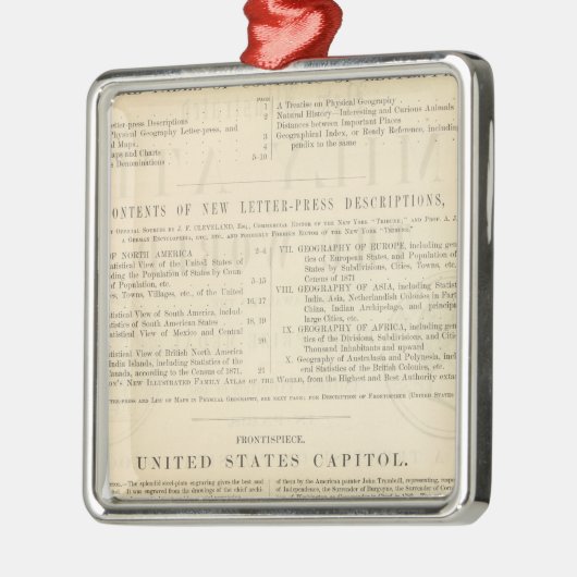 Rückseite-Johnsons neuer illustrierter Silbernes Ornament (Links)