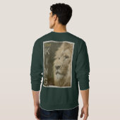 Rückseite Print Pop Art Lion Leiter der King Men's Sweatshirt (Schwarz voll)