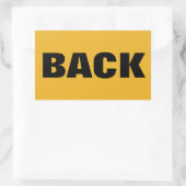 RÜCKSEITE RECHTECKIGER AUFKLEBER (Tasche)