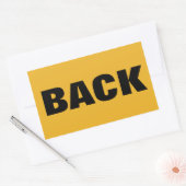 RÜCKSEITE RECHTECKIGER AUFKLEBER (Umschlag)