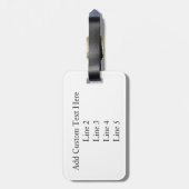 Rückseite Schwarz/Weiß-Kontrast-Prüfplatine-Muster Gepäckanhänger (Rückseite vertikal)