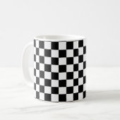 Rückseite Schwarz/Weiß-Kontrast-Prüfplatine-Muster Kaffeetasse (Vorderseite Links)