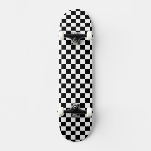 Rückseite Schwarz/Weiß-Kontrast-Prüfplatine-Muster Skateboard (Vorderseite)
