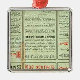 Rückseite-Staat von Texas Ornament Aus Metall