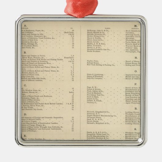 Rückseite-Titelblatt Coltons amerikanischer Atlas Silbernes Ornament (Vorne)