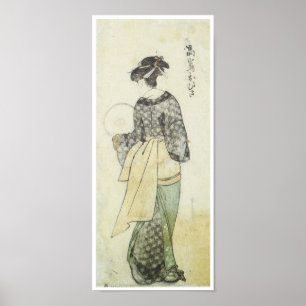 Rückseite View of Beauty Ohisa, Utamaro, 1792 Poster