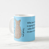 Rückseite von Cat Baby Blue Kaffeetasse (Vorderseite Links)