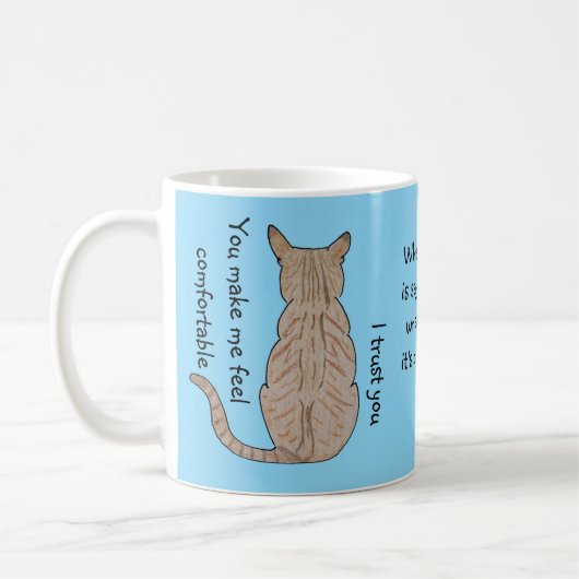 Rückseite von Cat Baby Blue Kaffeetasse (Links)