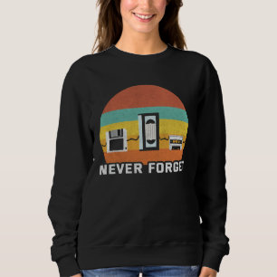 Rückseitendruck Nie vergessene Retro-Geräte der 80 Sweatshirt