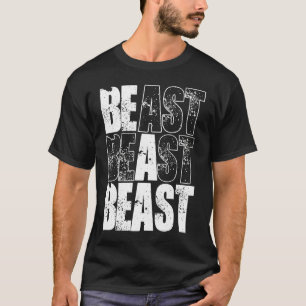 Rückseitendruck Sei ein Biest T-Shirt
