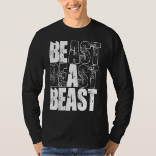 Rückseitendruck Sei ein Biest T-Shirt