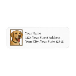 Rücksende-Adresse-Etiketten für Yellow Lab Hound