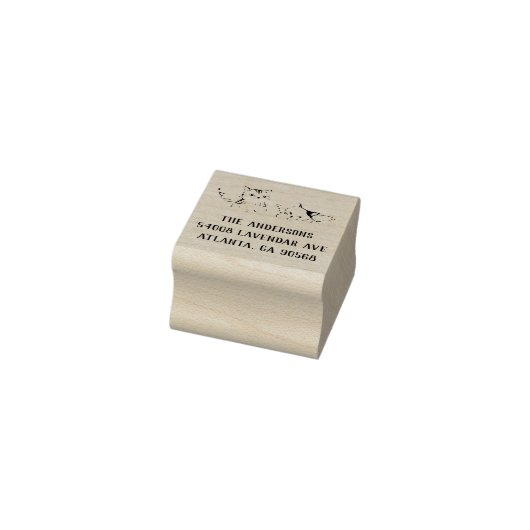 Rücksende-Adresse Stempel mit Engel-Kätzchen (Stempel)