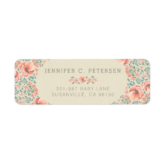 RÜCKSENDE-AUFKLEBER | Vintag Floral Storybook (Vorne)