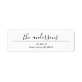 Rücksendeadresse (Vorne)