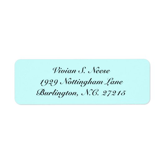 Rücksendeadresse (Vorne)