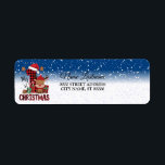Rücksendeadresse 1. Weihnachtsschnee Weihnachtsman<br><div class="desc">Rücksendeadresse 1. Weihnachts-Weihnachtsmannmütze Weißschnee-Label. Einzigartiges,  schönes,  stilvolles Design. Leicht personalisiert zu sein. Schriftart Stil,  Größe und Farben können geändert werden. Matching-Elemente sind verfügbar.</div>