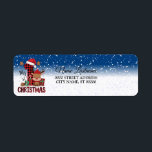 Rücksendeadresse 1. Weihnachtsschnee Weihnachtsman<br><div class="desc">Rücksendeadresse 1. Weihnachts-Weihnachtsmannmütze Weißschnee-Label. Einzigartiges,  schönes,  stilvolles Design. Leicht personalisiert zu sein. Schriftart Stil,  Größe und Farben können geändert werden. Matching-Elemente sind verfügbar.</div>