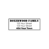 Rücksendeadresse 4 Zeilen Selbstfarbige Briefmarke Permastempel (Design)