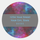 Rücksendeadresse Abstraktes Design Runder Aufkleber (Vorderseite)