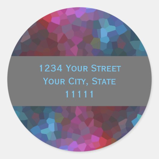 Rücksendeadresse Abstraktes Design Runder Aufkleber (Vorderseite)