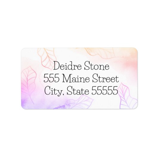 Rücksendeadresse Adressaufkleber (Vorne)