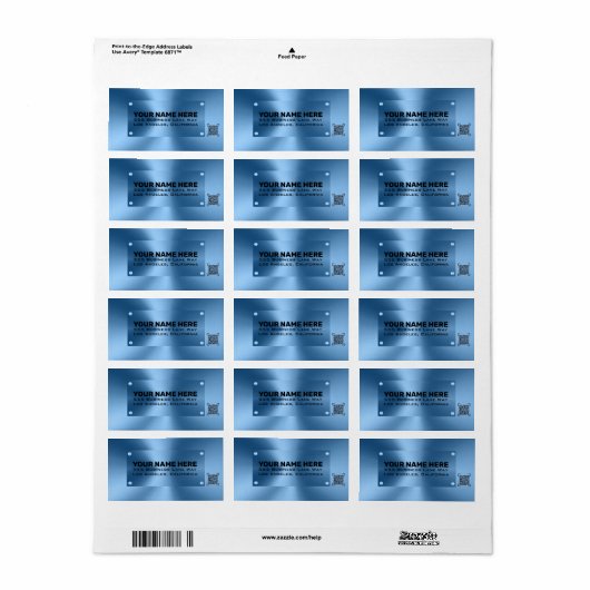 Rücksendeadresse Adressaufkleber (Vorne)