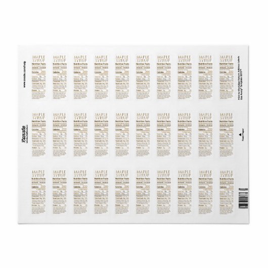 Rücksendeadresse Ahornsirup Nutrition Gold Gradien (Vorne)