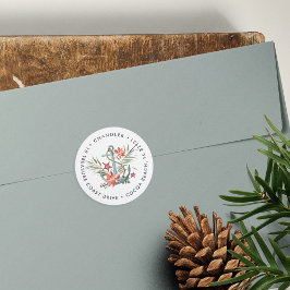 Rücksendeadresse am Meer Runder Aufkleber