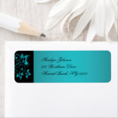 Rücksendeadresse aquamarin und schwarz (Insitu)