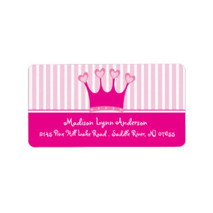 Rücksendeadresse-Aufkleber Prinzessin-Crown Adressaufkleber