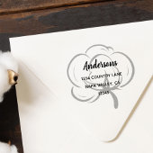 Rücksendeadresse aus Baumwolle Gummistempel