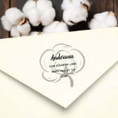 Rücksendeadresse aus Baumwolle Gummistempel