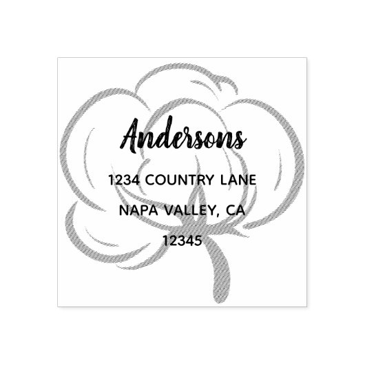 Rücksendeadresse aus Baumwolle Gummistempel (Prägung)