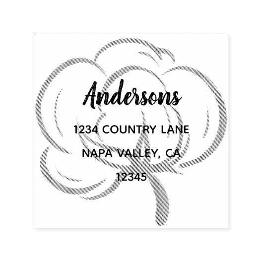 Rücksendeadresse aus Baumwolle Permastempel (Design)