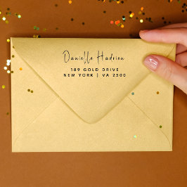 Rücksendeadresse aus formalem Individuelle Name Gummistempel