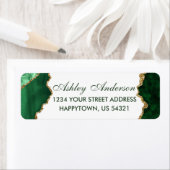 Rücksendeadresse aus grünem Marmor (Insitu)