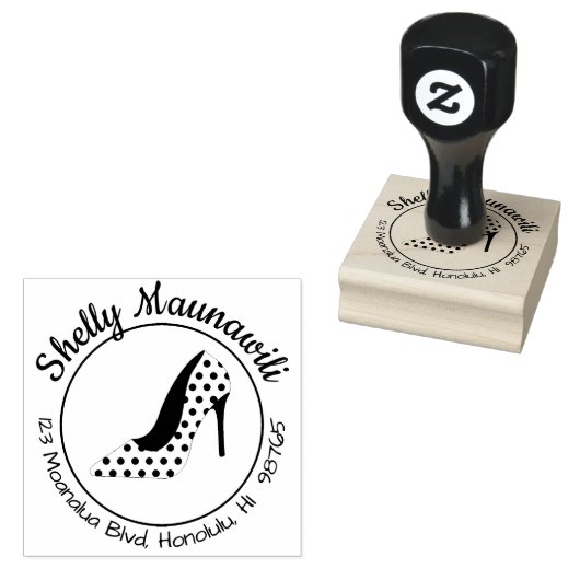 Rücksendeadresse aus Gummi mit hoher Ferse Persona Gummistempel (Stempel)