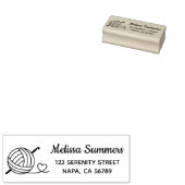 Rücksendeadresse aus Knittergarn Gummistempel (Stempel)