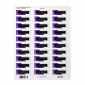 Rücksendeadresse aus lila gebürstetem Metall (Vorne)