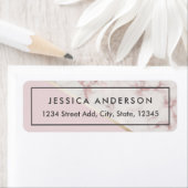 Rücksendeadresse aus rosa und goldfarbenem Marmor (Insitu)