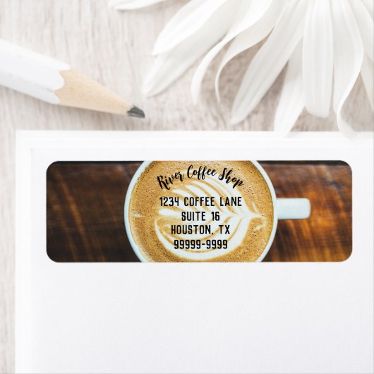 Rücksendeadresse aus Teelatte-Form-Schaumgummi (Insitu)