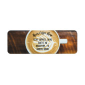 Rücksendeadresse aus Teelatte-Form-Schaumgummi (Vorne)