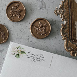 Rücksendeadresse aus tropischen Blättern