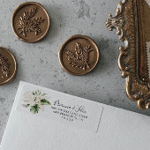 Rücksendeadresse aus tropischen Blättern