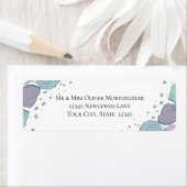 Rücksendeadresse Beach Seashells Lilac Dusty Blue (Insitu)