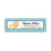 Rücksendeadresse Blue Jungle Lion (Vorne)