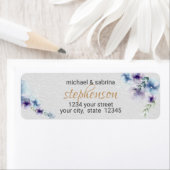 Rücksendeadresse | Blue Violet Watercolor-Blume (Insitu)