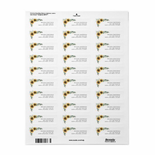 Rücksendeadresse Blumen Sonnenblumen (Vorne)