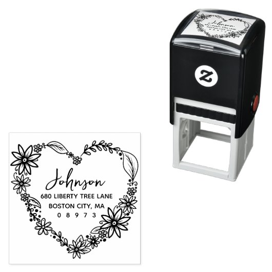 Rücksendeadresse "Blumenkraut" Permastempel (Beispiel)
